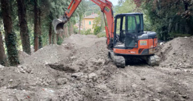 Spoleto, stadio comunale: proseguono i lavori di stabilizzazione dell'area in frana