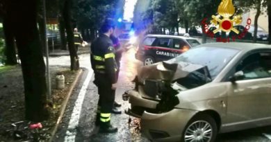 Gubbio, incidente stradale in via della Rimembranza. Nessun ferito